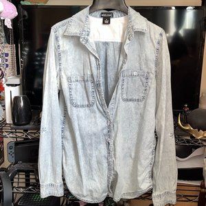 Medium Wet Seal Light Blue Button-Up